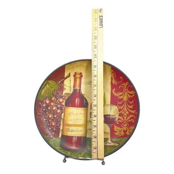 Decorative Ceramic Plate With Vineyard Design 10" - Picture 8 of 8